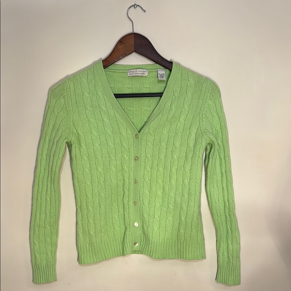 Lord & Taylor 100% Cashmere Cardigan